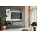 Ver imagem 1 de Painel Intense Painel para Tvs até 55'' 2 Portas Cinza Perolizado-tauari Lukaliam