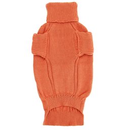 Malha para Cachorro Roupa de Frio Grife Suéter Pet Crochê Laranja Tamanho P - 2
