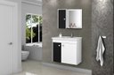 Ver imagem 1 de Conj Gabinete Munique 2074286 Banheiro Branco/preto Fosco