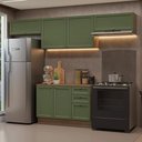 Ver imagem 1 de Armário de Cozinha Completa 280 Cm Vik Madesa 01 Rustic/verde