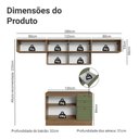 Ver imagem 3 de Armário de Cozinha Completa 280 Cm Vik Madesa 01 Rustic/verde