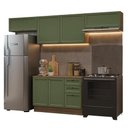 Ver imagem 2 de Armário de Cozinha Completa 280 Cm Vik Madesa 01 Rustic/verde