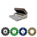 Ver imagem 6 de Bicama Box Baú com Courino Linho Areia 120x203 com Colchão Relax Adorabile Molas Ensacadas Ecoflex