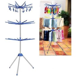 Varal De Chao Inox Triplo Desmontavel 24 Prendedores - 2 Varal De Chao Inox Triplo Desmontavel 24 Prendedores - 2