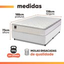Ver imagem 3 de Cama Box Casal Colchão Molas Ensacadas Gazin com Pillow Tower New Branco