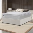 Ver imagem 2 de Cama Box Casal Colchão Molas Ensacadas Gazin com Pillow Tower New Branco