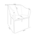 Ver imagem 5 de Kit 2 Cadeiras para Sala de Jantar Estar Living Olívia L02 Linho Cru Couríssimo Whisky - Lyam Decor