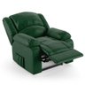Poltrona do Papai Reclinável Pietra Power Touch Massagem Fh9 Pu Verde Musgo - Mpozenato - 1