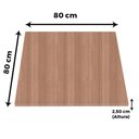 Ver imagem 6 de Mesa Zeta Ferro Branco 75 Cm (alt) Disco Redondo Tampo Mdp Quadrado 80 Cm Larg X 2,50 Cm Alt Noce