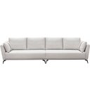 Ver imagem 2 de Sofá 3 Lugares Sala de Estar Living 210cm Pés Industrial Evan D06 Veludo Bege - Lyam Decor