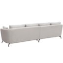 Ver imagem 5 de Sofá 3 Lugares Sala de Estar Living 210cm Pés Industrial Evan D06 Veludo Bege - Lyam Decor