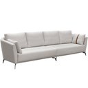 Ver imagem 1 de Sofá 3 Lugares Sala de Estar Living 210cm Pés Industrial Evan D06 Veludo Bege - Lyam Decor