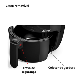 Fritadeira Elétrica sem Óleo Air Fryer 4,5l Amvox Arf 1205 (110v) - 11