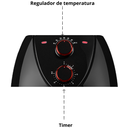 Ver imagem 2 de Fritadeira elétrica sem óleo Air Fryer  4,5L Amvox Arf 1205 (220V)