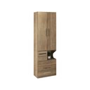 Ver imagem 1 de Guarda-roupa de 2 Portas com Mesa de Cabeceira 1224 Esquerdo Castanho