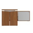 Ver imagem 5 de Mesa para Escritório Diretor com Porta de Correr e Nichos Freijó/branco