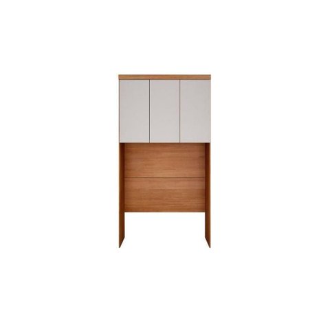 Módulo de Quarto Rizon Armário Ponte Aéreo Solteiro -linea C- 3 Portas Cumaru-fendi 25 - Novo