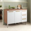Ver imagem 1 de Balcão Cozinha Madeira Joia 1.10m Madeirado / Branco