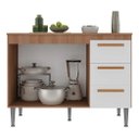 Ver imagem 4 de Balcão Cozinha Madeira Joia 1.10m Madeirado / Branco