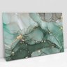 Quadro Decorativo em Canvas Abstrato Mármore Verde Safira TaColado Borda Infinita 120 x 80cm - 1