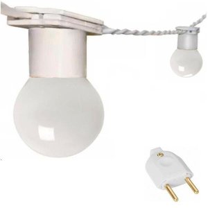 Varal de Luzes Cordão Decoração com Lâmpada Leitosa 220v 30m Bc