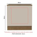 Ver imagem 7 de Balcão para Forno de Embutir 80 X 60 Cm com Tampo Rustic/crema Agata Madesa Rustic/crema