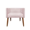 Ver imagem 3 de Banco Decorativo Nina Suede Rosa Bebe - Dominic Decor