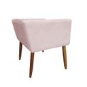 Ver imagem 2 de Banco Decorativo Nina Suede Rosa Bebe - Dominic Decor
