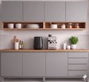 Ver imagem 2 de Cozinha Modulada Parte 2-3 100% MDF - Cinza Moderno -