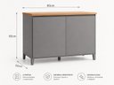 Ver imagem 1 de Cozinha Modulada Parte 2-3 100% MDF - Cinza Moderno -
