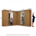 Ver imagem 6 de Closet Casal Premium Clarice Plus 06 Portas 8 Gavetas Freijó