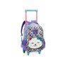 Mochila Lilly Cat DL0960 com Rodas Lilás - 1
