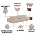 Ver imagem 7 de Sofá Ilha 4 Lugares Living 432cm Modulado Lary Bouclê K01 Cor Creme