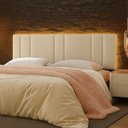 Ver imagem 1 de Cabeceira Painel Cama Box King Size Siri 200cm com Led Bouclé Bege - Desk Design