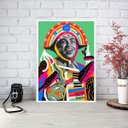 Ver imagem 1 de Quadro Decorativo Nordestino Sanfoneiro 24x18cm - com Vidro:moldura Branca