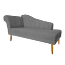 Ver imagem 3 de Recamier Divã Pés Palito para Sala Cecilia 1.60cm Suede Cinza - Incasa Decor