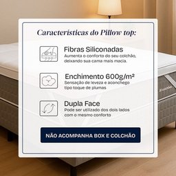 Pillow Top Solteiro Macio de Manta Siliconada Antialérgico 200 Fios Bf Colchões - 2