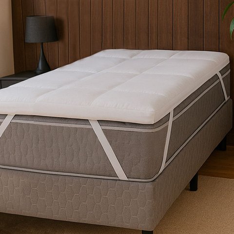 Pillow Top Solteiro Macio de Manta Siliconada Antialérgico 200 Fios Bf Colchões