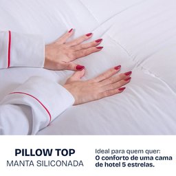 Pillow Top Solteiro Macio de Manta Siliconada Antialérgico 200 Fios Bf Colchões - 3