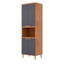 Ver imagem 2 de Torre Quente 4 Portas Nicho para Forno ou Microondas 70 cm Elena Bege/Cinamomo/Titanium