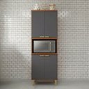 Ver imagem 1 de Torre Quente 4 Portas Nicho para Forno ou Microondas 70 cm Elena Bege/Cinamomo/Titanium
