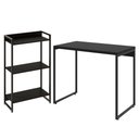Ver imagem 1 de Kit Para Escritório Estante Areta 3 Prateleiras Mesa Industrial Aspen 90cm C01 Onix - Lyam Decor