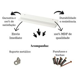 Prateleira Decorativa Porta Temperos Condimentos 50cm em MDF - 5