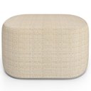 Ver imagem 3 de Kit 02 Puffs Decorativo Orgânico para Living Quarto 70cm Doha W01 Linho Palha - Lyam Decor