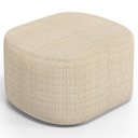 Ver mais imagens de Kit 02 Puffs Decorativo Orgânico para Living Quarto 70cm Doha W01 Linho Palha - Lyam Decor