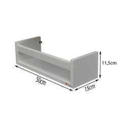 2 Prateleiras Para Livros Infantil Jumbo Mdf Preto 50 Cm - 6