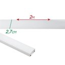 Ver imagem 2 de 1 Metro de Perfil Sobrepor Branco Alumínio 27Mm para Fita LED St1099