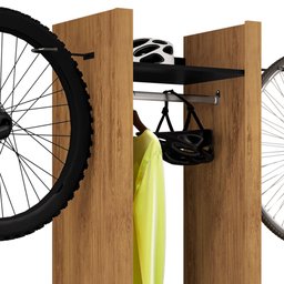 Armário Multiuso Para Bicicleta Bike Duo Space Freijó/Preto Velutto - Móveis Leão - 3