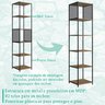 Rack 180 Cm 2 Pt Estante Prateleira Industrial 27x23 Mell Preto Pp - 5