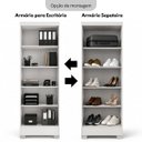 Ver imagem 5 de Armário Multiuso 2 Portas 4 Prateleiras Alto 100% MDP Móveis Branco